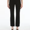 Pantalon en coton mélangé stretch, noir