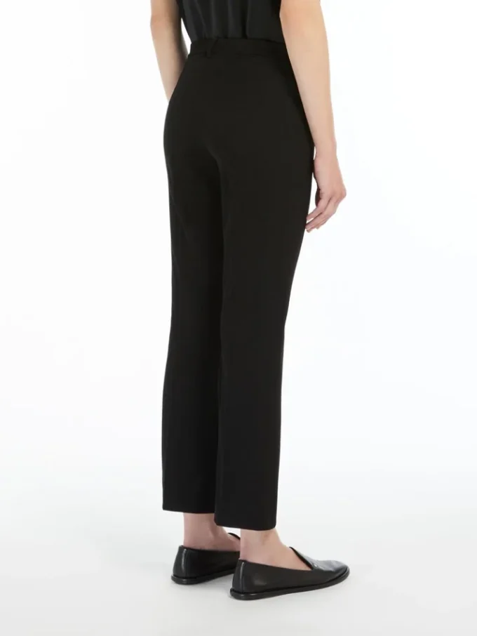Pantalon en coton mélangé stretch, noir