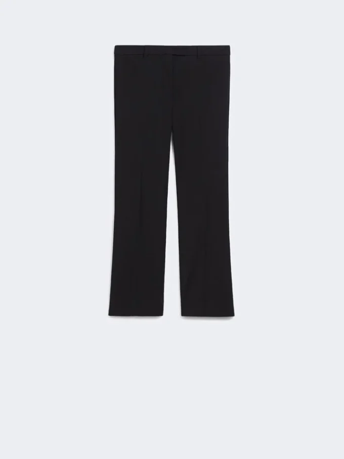 Pantalon en coton mélangé stretch, noir