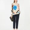 Pantalon en coton stretch, bleu marine