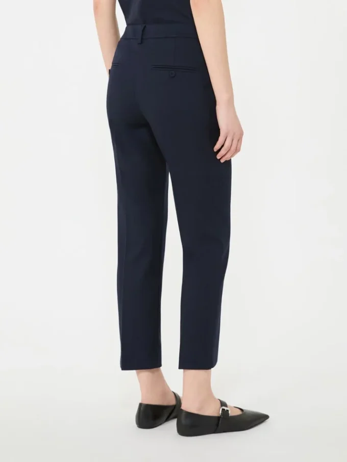 Pantalon en coton stretch, bleu marine