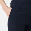 Pantalon en coton stretch, bleu marine