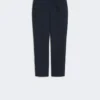 Pantalon en coton stretch, bleu marine