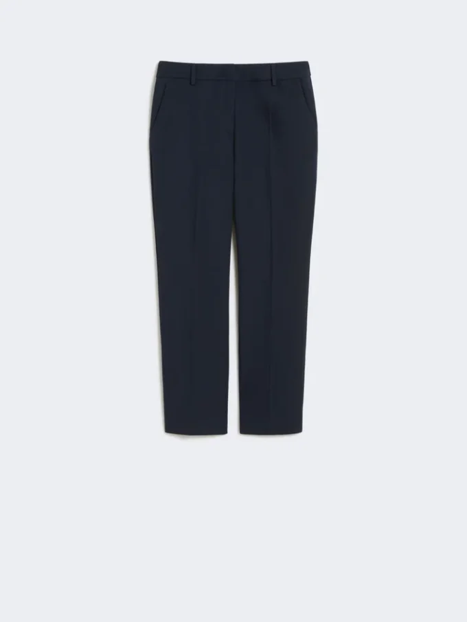 Pantalon en coton stretch, bleu marine