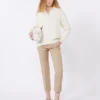 Pantalon en coton stretch, couleur camel Pantalon en coton stretch, couleur camel