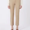 Pantalon en coton stretch, couleur camel Pantalon en coton stretch, couleur camel