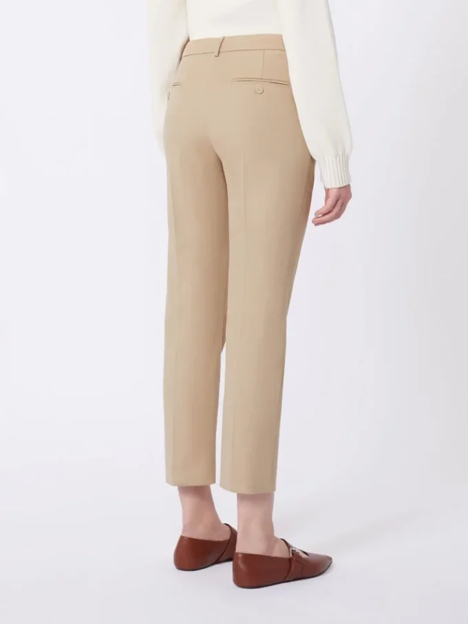Pantalon en coton stretch, couleur camel Pantalon en coton stretch, couleur camel