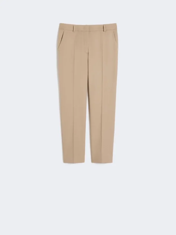 Pantalon en coton stretch, couleur camel Pantalon en coton stretch, couleur camel