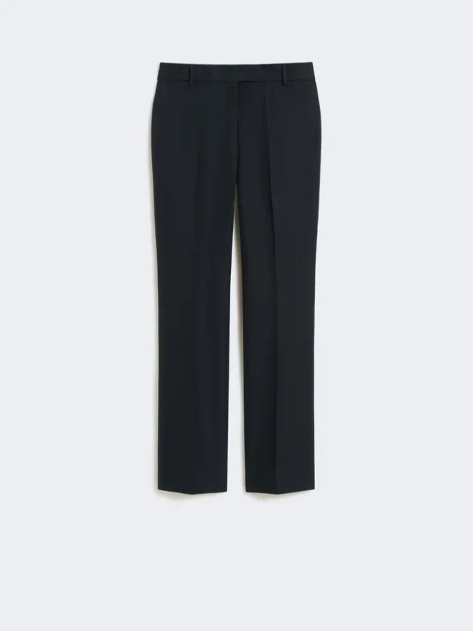 Pantalon en coton stretch et viscose, bleu outremer