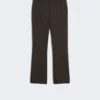 Pantalon en coton stretch et viscose, vert foncé