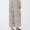 Pantalon en crêpe de Chine imprimé, bleu clair Pantalon en crêpe de Chine imprimé, bleu clair