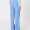 Pantalon en crêpe de laine, bleu clair Pantalon en crêpe de laine, bleu clair