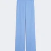 Pantalon en crêpe de laine, bleu clair Pantalon en crêpe de laine, bleu clair