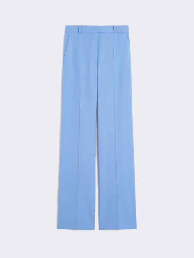Pantalon en crêpe de laine, bleu clair Pantalon en crêpe de laine, bleu clair