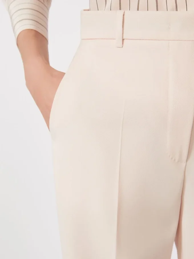 Pantalon en crêpe de laine, rose Pantalon en crêpe de laine, rose