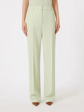 Pantalon en crêpe de laine, vert