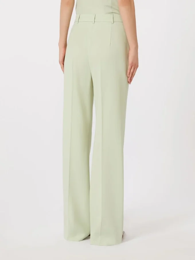 Pantalon en crêpe de laine, vert Pantalon en crêpe de laine, vert