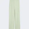 Pantalon en crêpe de laine, vert Pantalon en crêpe de laine, vert