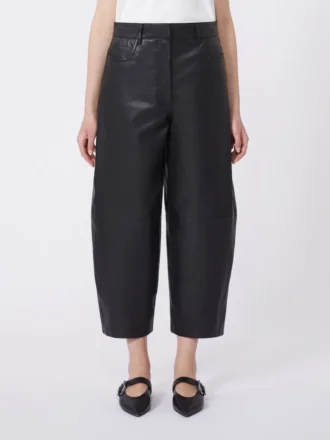 Pantalon en cuir, noir