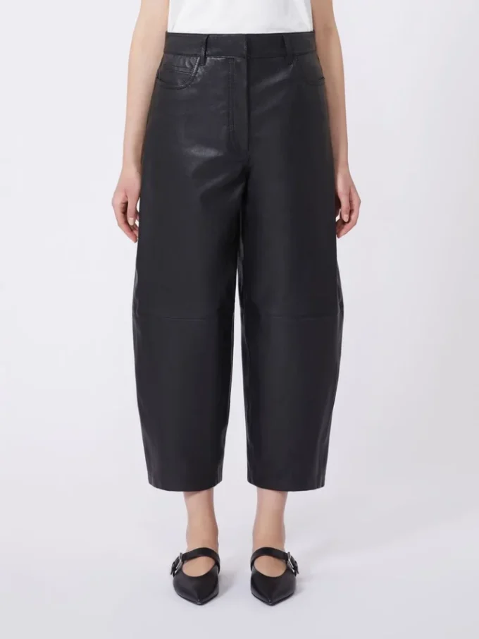 Pantalon en cuir, noir Pantalon en cuir, noir
