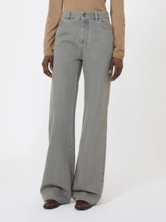 Pantalon en denim coupe droite, noir