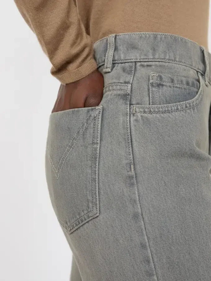 Pantalon en denim coupe droite, noir
