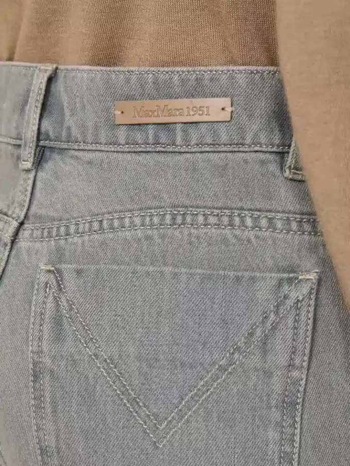 Pantalon en denim coupe droite, noir
