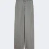 Pantalon en denim coupe droite, noir