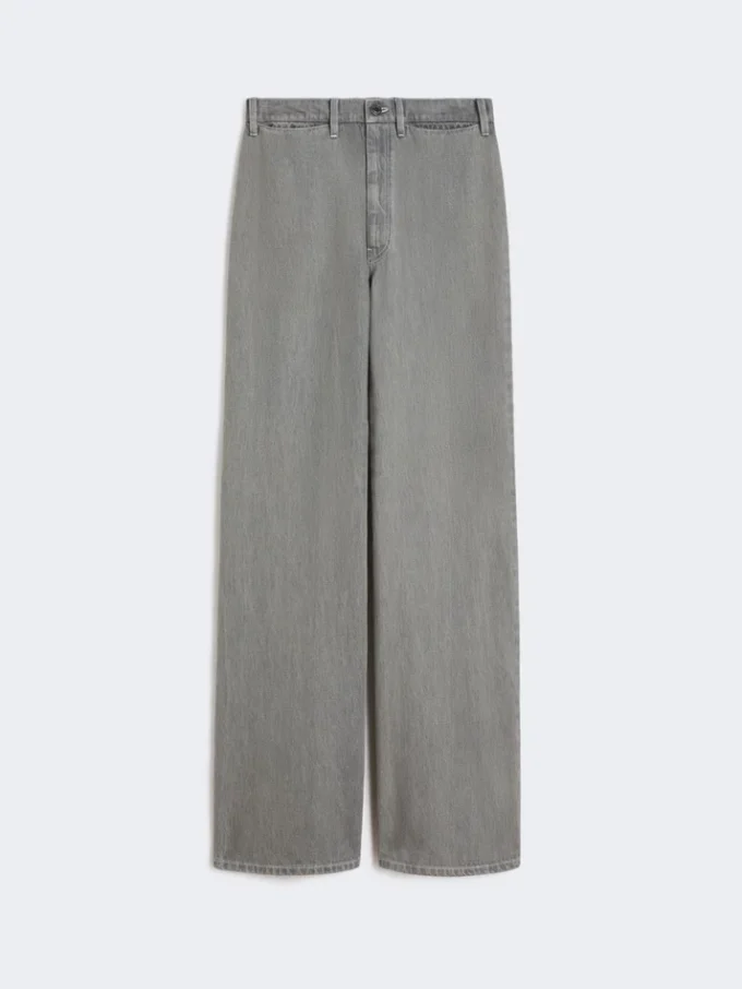 Pantalon en denim coupe droite, noir