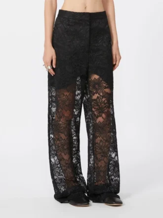 Pantalon en dentelle, noir