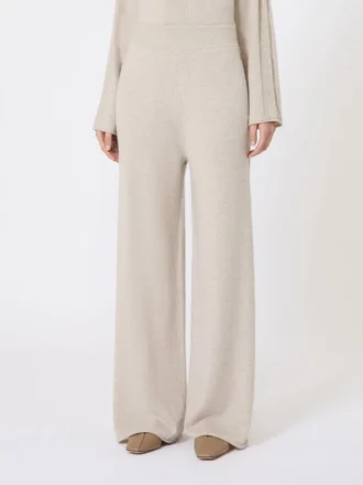 Pantalon en fil de cachemire, beige