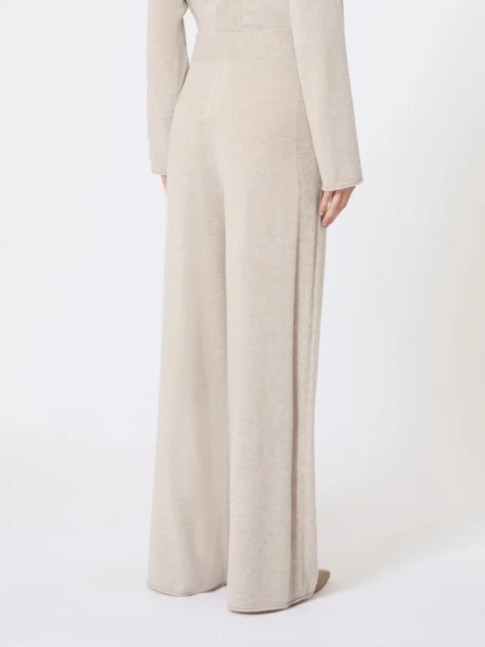 Pantalon en fil de cachemire, beige Pantalon en fil de cachemire, beige