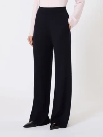 Pantalon en fil de cachemire, bleu outremer