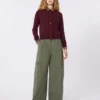 Pantalon en gabardine de coton, vert foncé