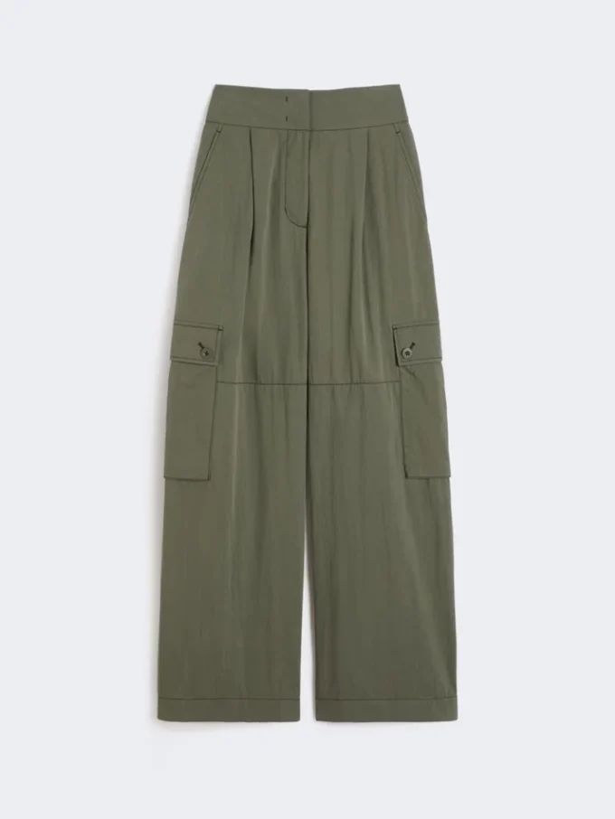 Pantalon en gabardine de coton, vert foncé