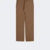 Pantalon en gabardine de laine, couleur camel Pantalon en gabardine de laine, couleur camel