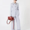 Pantalon en gabardine mélangée viscose avec empiècement, gris moyen Pantalon en gabardine mélangée viscose avec empiècement, gris moyen