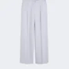 Pantalon en gabardine mélangée viscose avec empiècement, gris moyen Pantalon en gabardine mélangée viscose avec empiècement, gris moyen