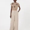 Pantalon en jersey ajusté, couleur sable Pantalon en jersey ajusté, couleur sable