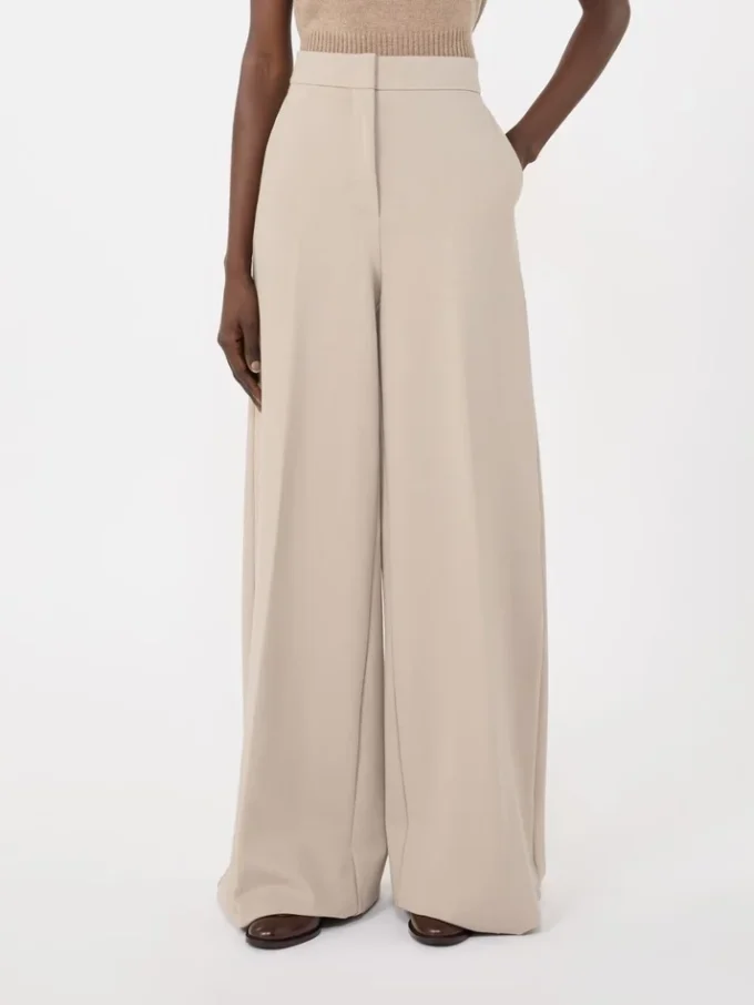 Pantalon en jersey ajusté, couleur sable Pantalon en jersey ajusté, couleur sable