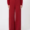 Pantalon en jersey ajusté, rouge foncé Pantalon en jersey ajusté, rouge foncé