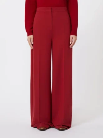 Pantalon en jersey ajusté, rouge foncé