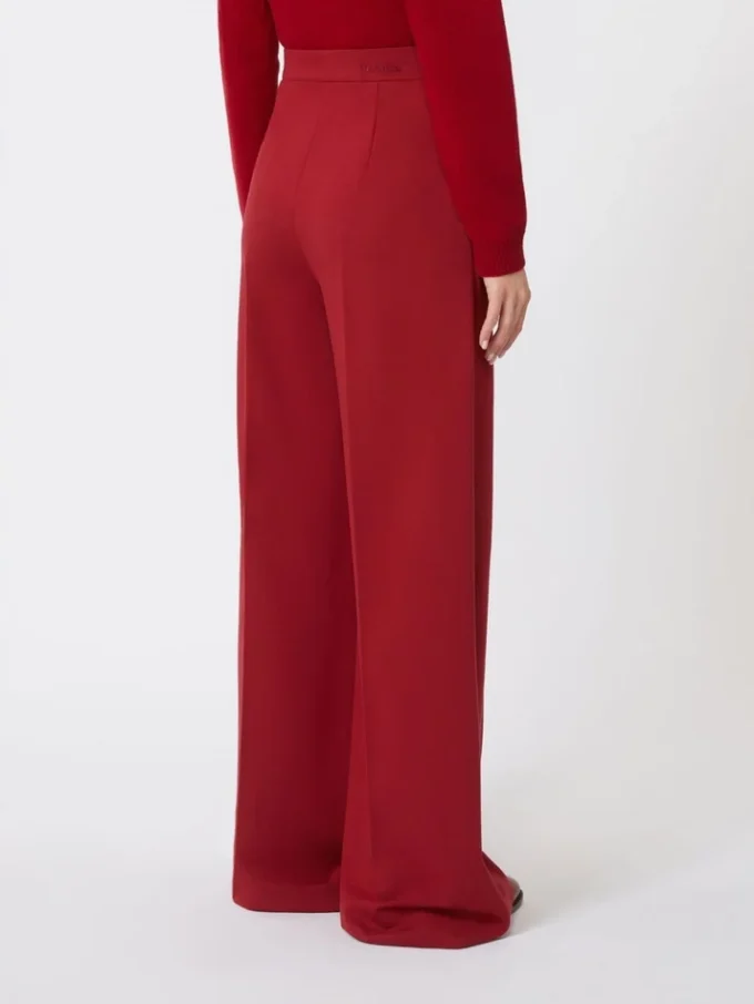 Pantalon en jersey ajusté, rouge foncé Pantalon en jersey ajusté, rouge foncé