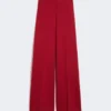 Pantalon en jersey ajusté, rouge foncé Pantalon en jersey ajusté, rouge foncé