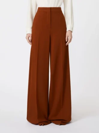 Pantalon en jersey compact, couleur terre cuite