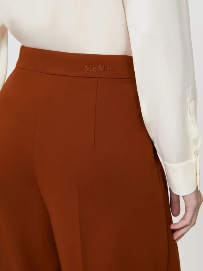 Pantalon en jersey compact, couleur terre cuite