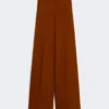 Pantalon en jersey compact, couleur terre cuite