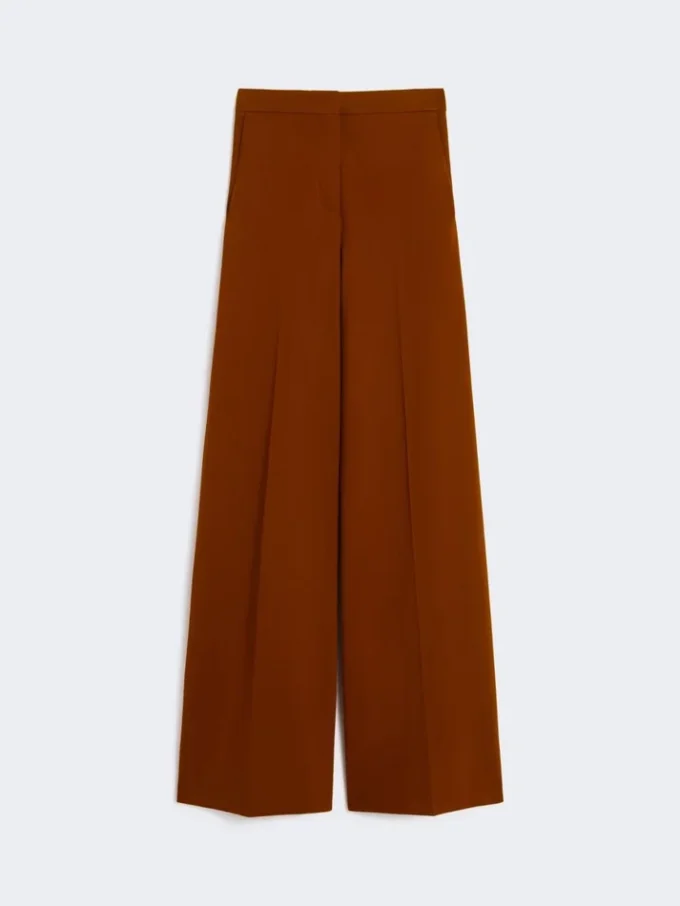 Pantalon en jersey compact, couleur terre cuite