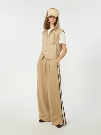 Pantalon en jersey de coton, marron noisette