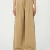 Pantalon en jersey de coton, marron noisette Pantalon en jersey de coton, marron noisette
